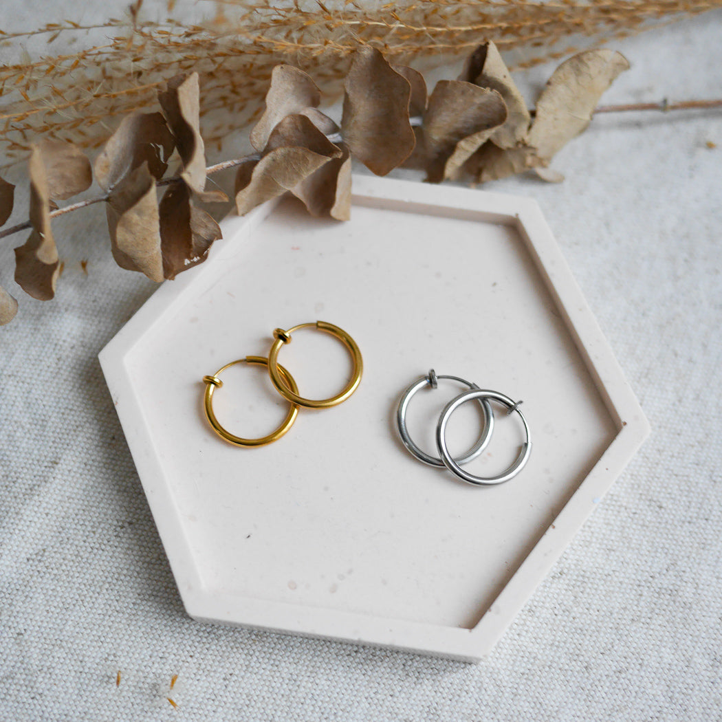 Boucles d'oreilles rondes pour oreilles non percées