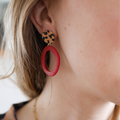 NAIROBI I Boucles d'oreilles léopard et rouge
