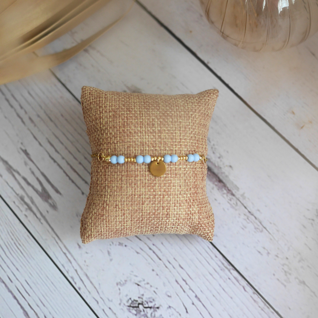 MONACO I Bracelet personnalisable en chaîne et perles colorées