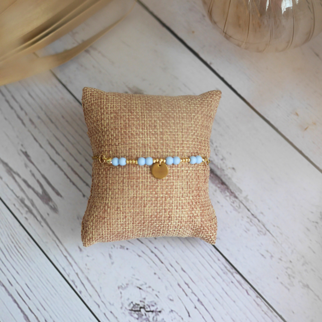 MONACO I Bracelet personnalisable en chaîne et perles colorées