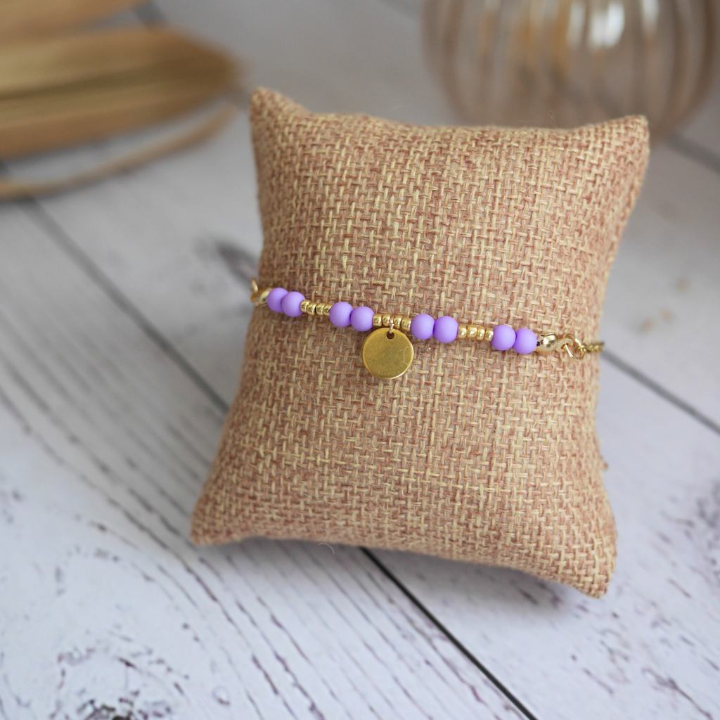 MONACO I Bracelet personnalisable en chaîne et perles colorées