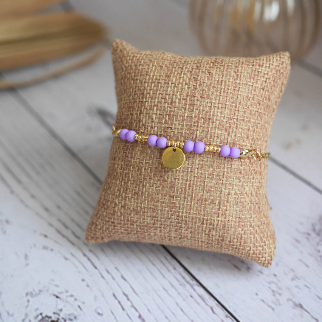 MONACO I Bracelet personnalisable en chaîne et perles colorées