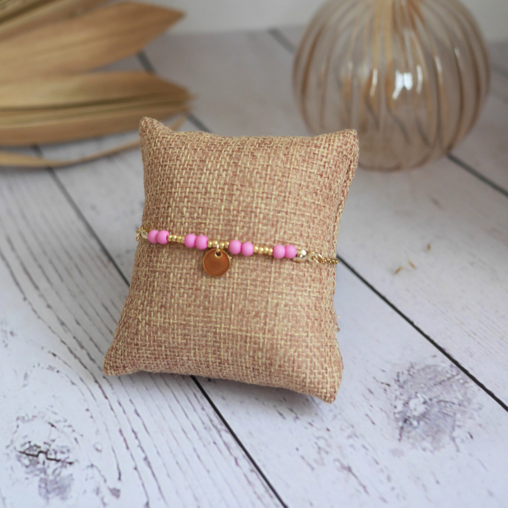 MONACO I Bracelet personnalisable en chaîne et perles colorées