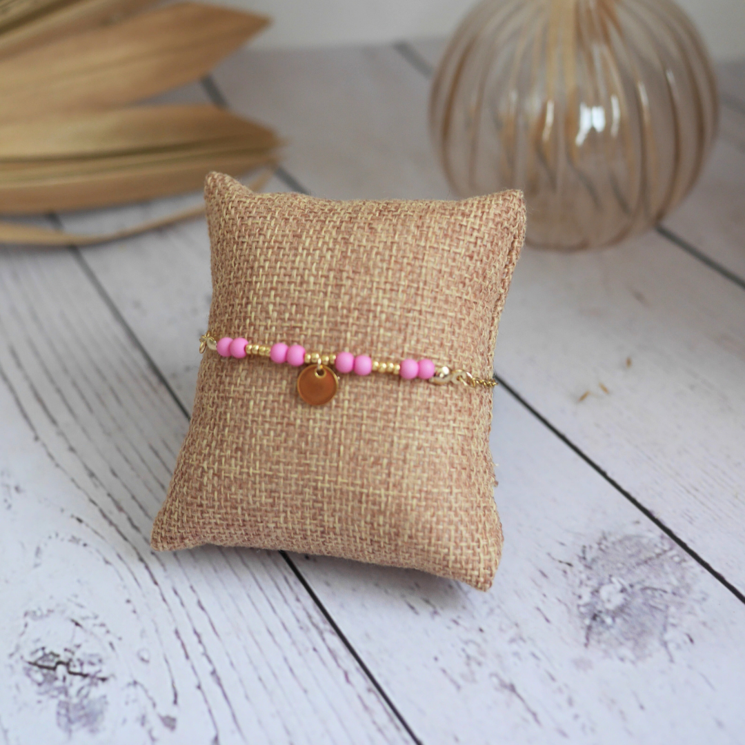 MONACO I Bracelet personnalisable en chaîne et perles colorées