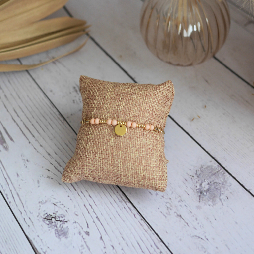 MONACO I Bracelet personnalisable en chaîne et perles colorées