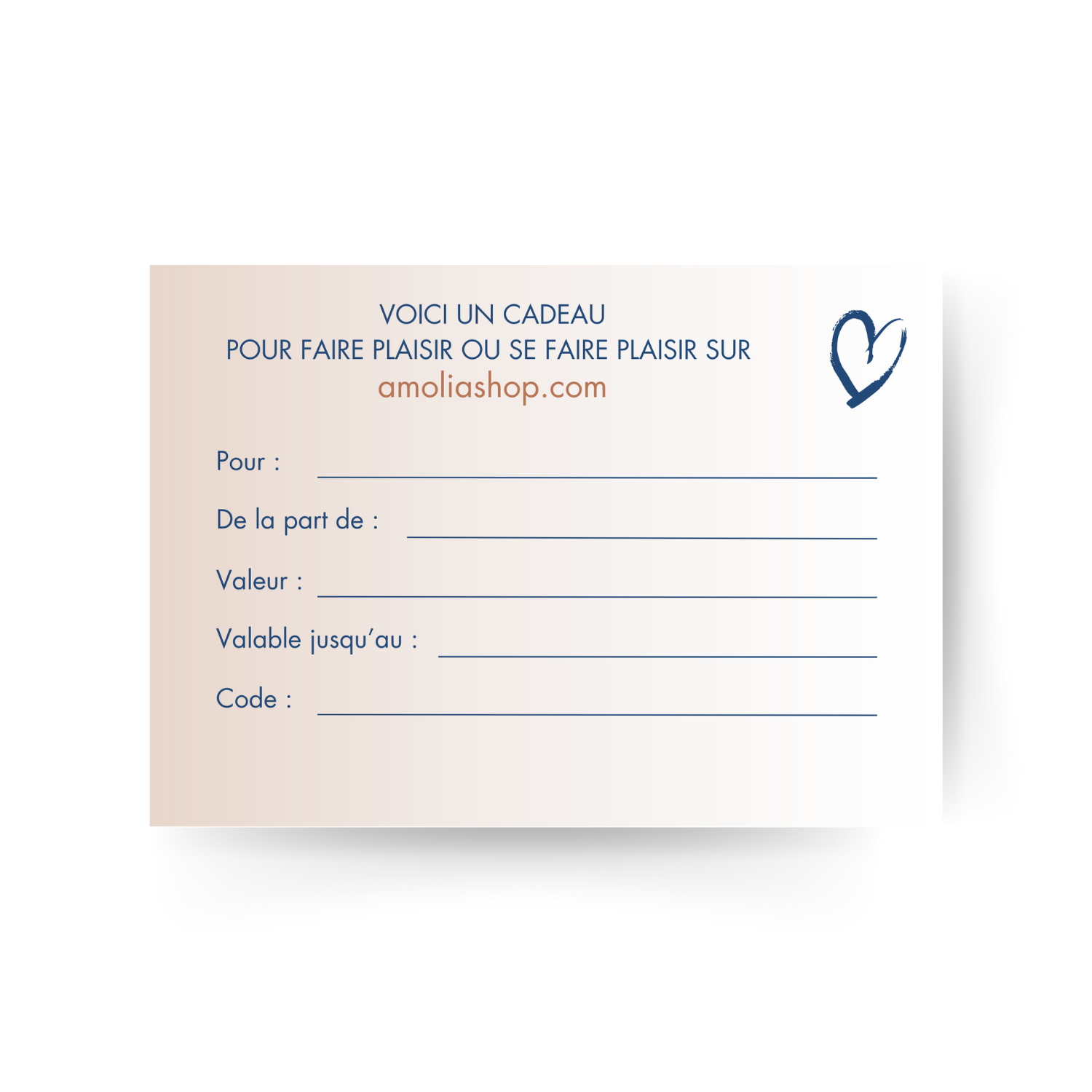 Carte Cadeau Amolia