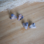 PRAGUE - Boucles d'oreille coeur imprimé écaille de tortue