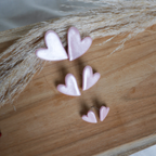 PRAGUE - Boucles d'oreilles coeur couleur unie