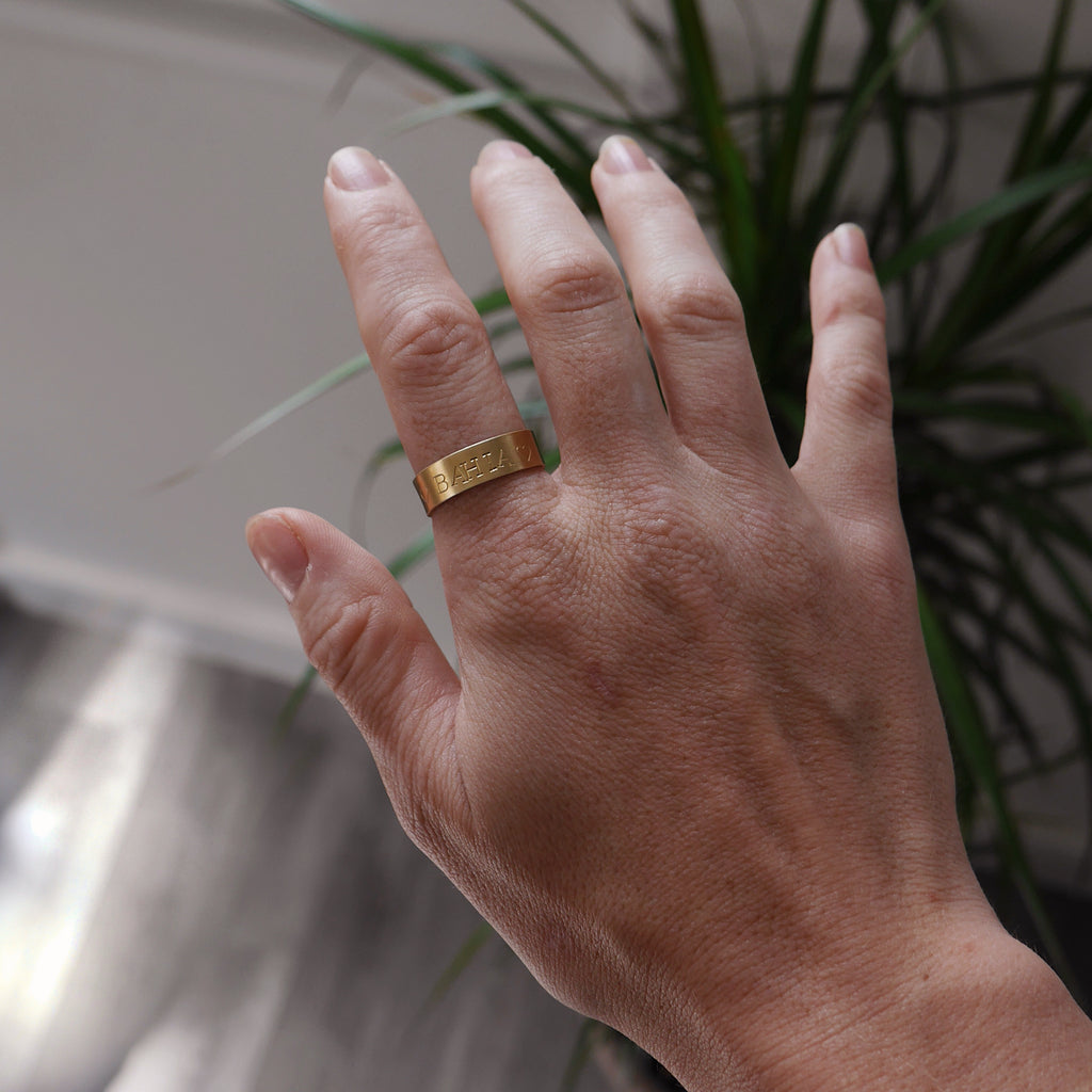 Bague jonc personnalisable 6mm