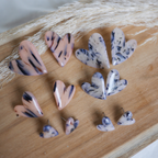 PRAGUE - Boucles d'oreille coeur imprimé écaille de tortue