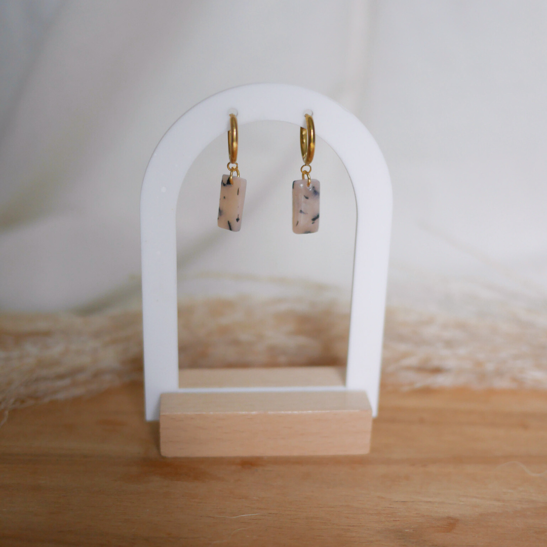 CADIZ – Boucles d’oreilles pendantes écaille de tortue