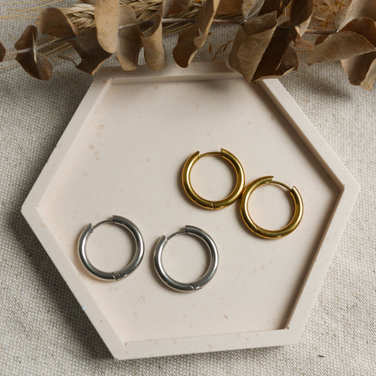 Créoles en acier inoxydable pour bijoux personnalisés – à associer avec des breloques interchangeables

