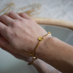 BILBAO - Bracelet jonc avec 3 breloques personnalisables