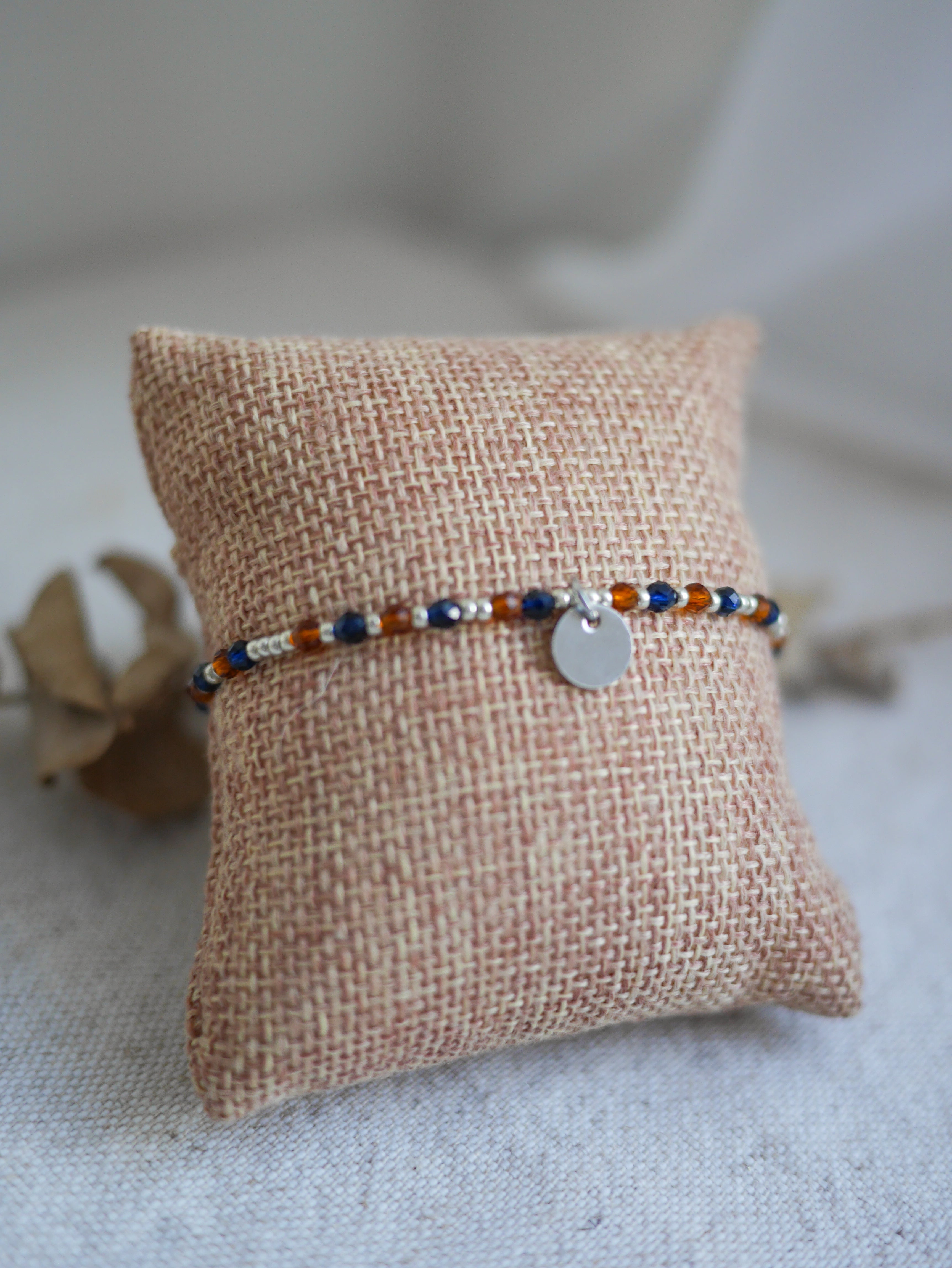 Helsinki bleu - Bracelet perles colorées personnalisable