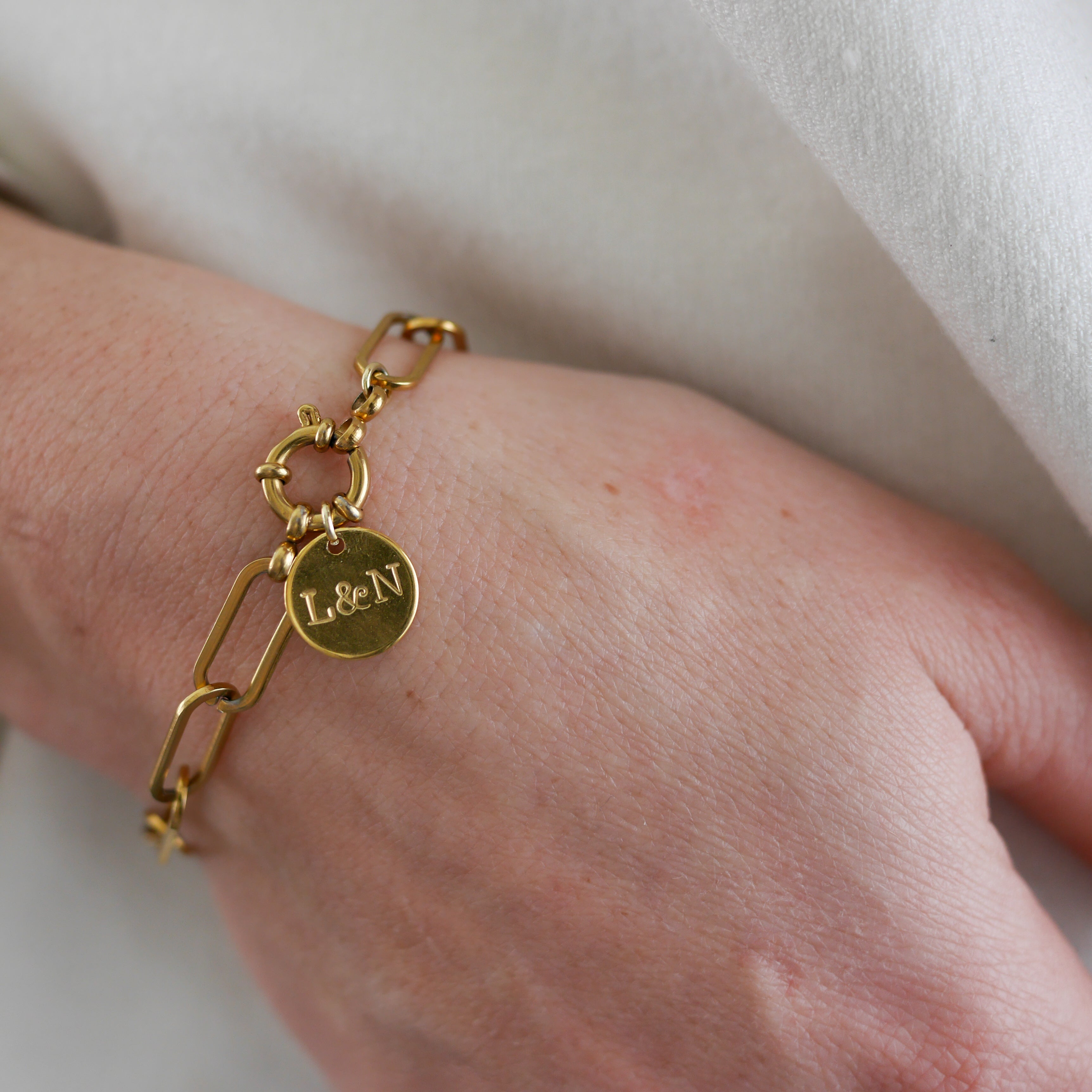 LONDRES I Bracelet personnalisable en chaine gros maillon