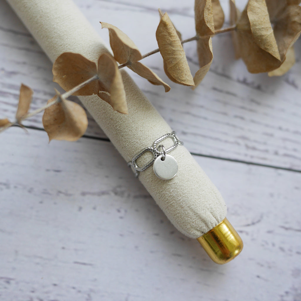 ATHÈNES I Bague personnalisable à breloque