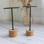 Créoles en acier inoxydable - ovales fines - Bar à boucles