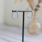 Créoles en acier inoxydable - rondes larges - Bar à boucles