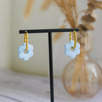 Créoles en acier inoxydable - Ovales martelées