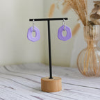 Créoles en acier inoxydable - Ovales martelées