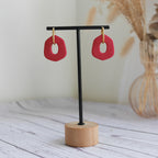 Créoles en acier inoxydable - ovales fines - Bar à boucles