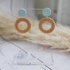 IBIZA - Boucles d'oreilles esprit rotin