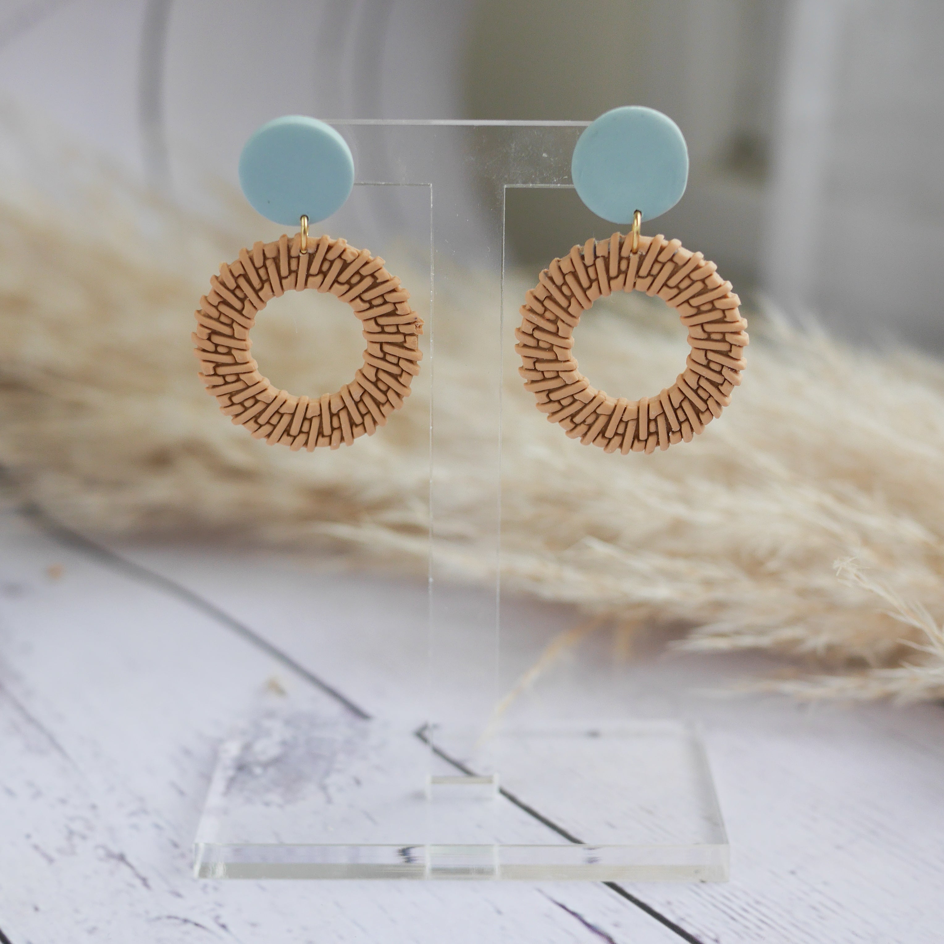 IBIZA - Boucles d'oreilles esprit rotin