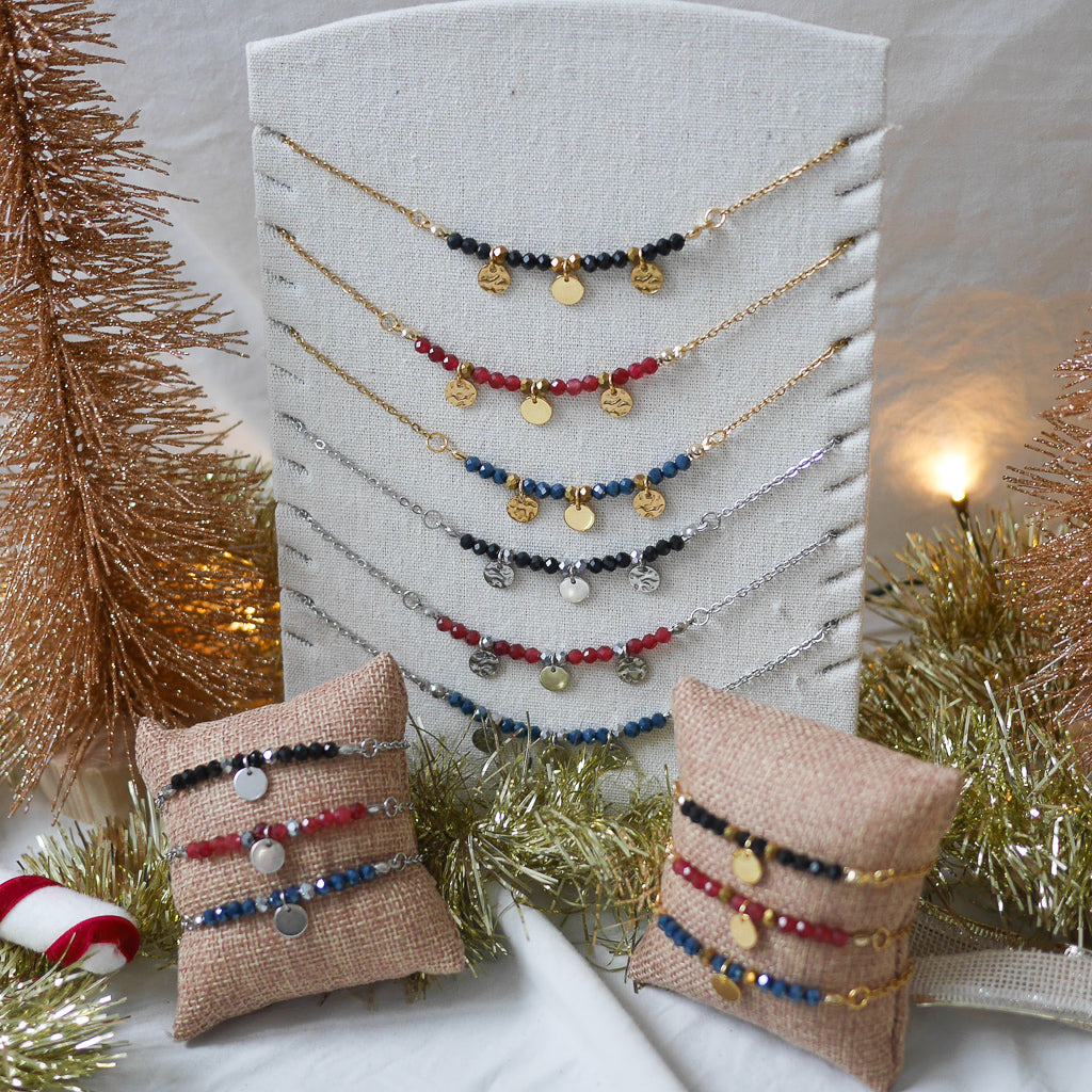 Burano - Bracelet chaîne et perles colorées