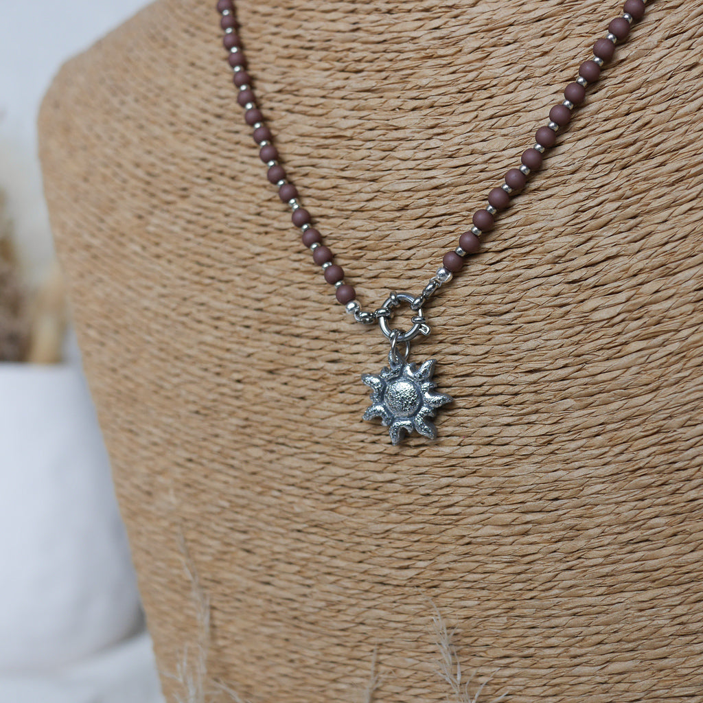 collier lisbonne en acier inoxydable avec breloque personnalisable 
