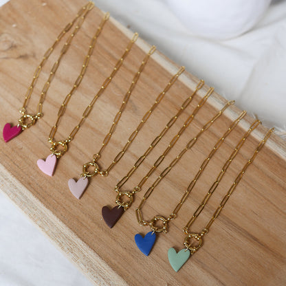 Collier Sienna personnalisable avec breloque coeur 