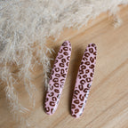 MALTA - Duo de barrettes imprimé Léopard