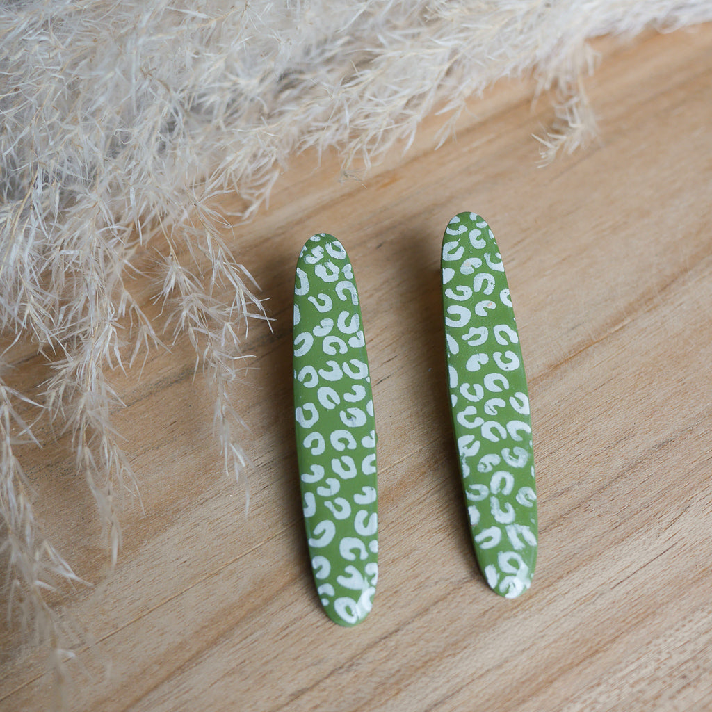 MALTA - Duo de barrettes imprimé Léopard