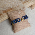 DENVERS - Bracelet maillons bleus écaille de tortue personnalisable