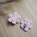 LILAS - Boucles d'oreilles fleurs à clips ou à clous