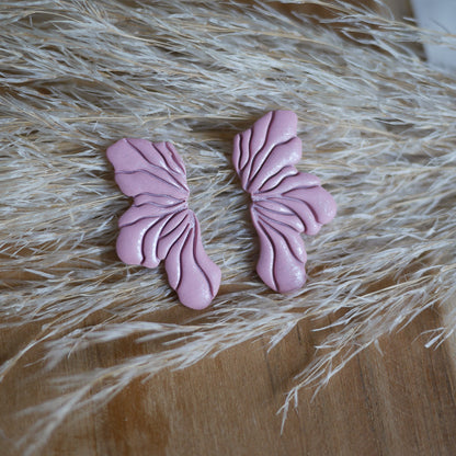 boucles d’oreilles fleurs, boucles d’oreilles irisées, boucles à clips, boucles d’oreilles non percées, boucles d’oreilles pétales, bijoux faits main, boucles d’oreilles personnalisables