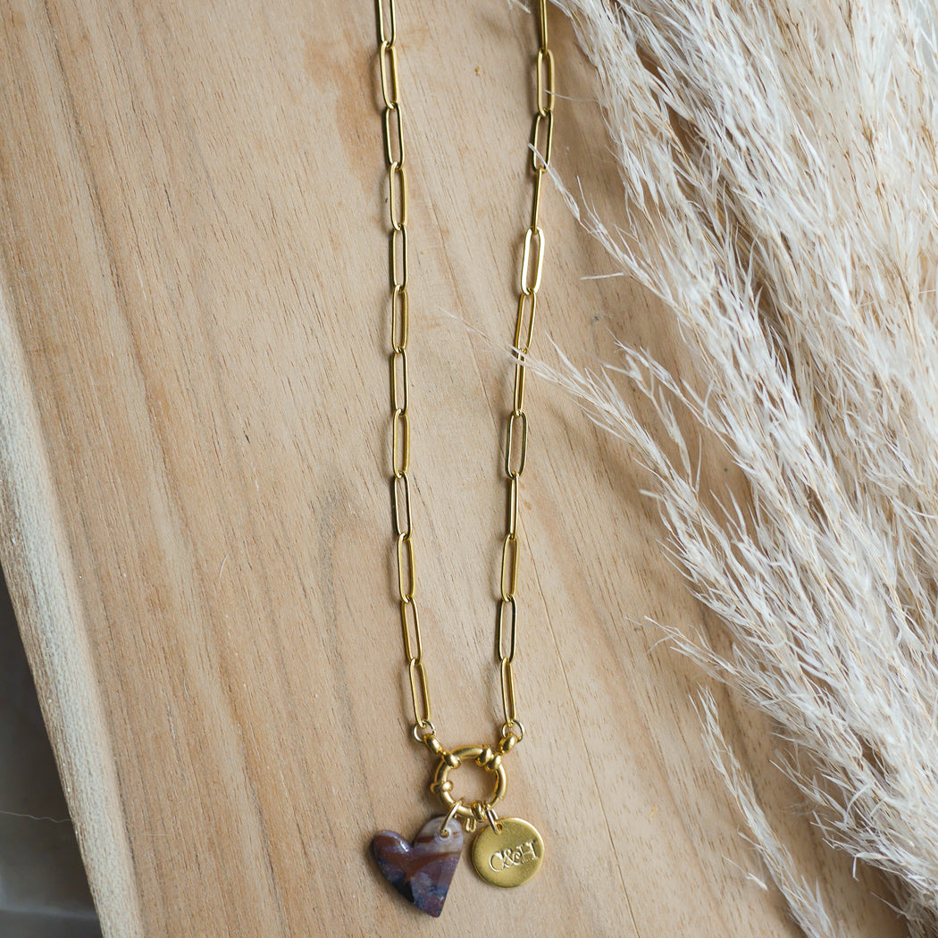 SIENA - Collier personnalisable avec breloque coeur