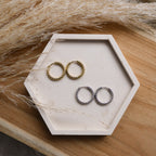 Créoles en acier inoxydable - rondes piquées - Bar à boucles