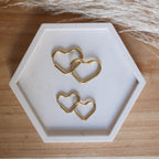 BUDAPEST I Créoles en forme de cœur en acier inoxydable – Bar à Boucles