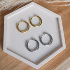 Créoles en acier inoxydable - rondes larges - Bar à boucles