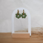 Créoles en acier inoxydable - Rondes martelées - Bar à boucles