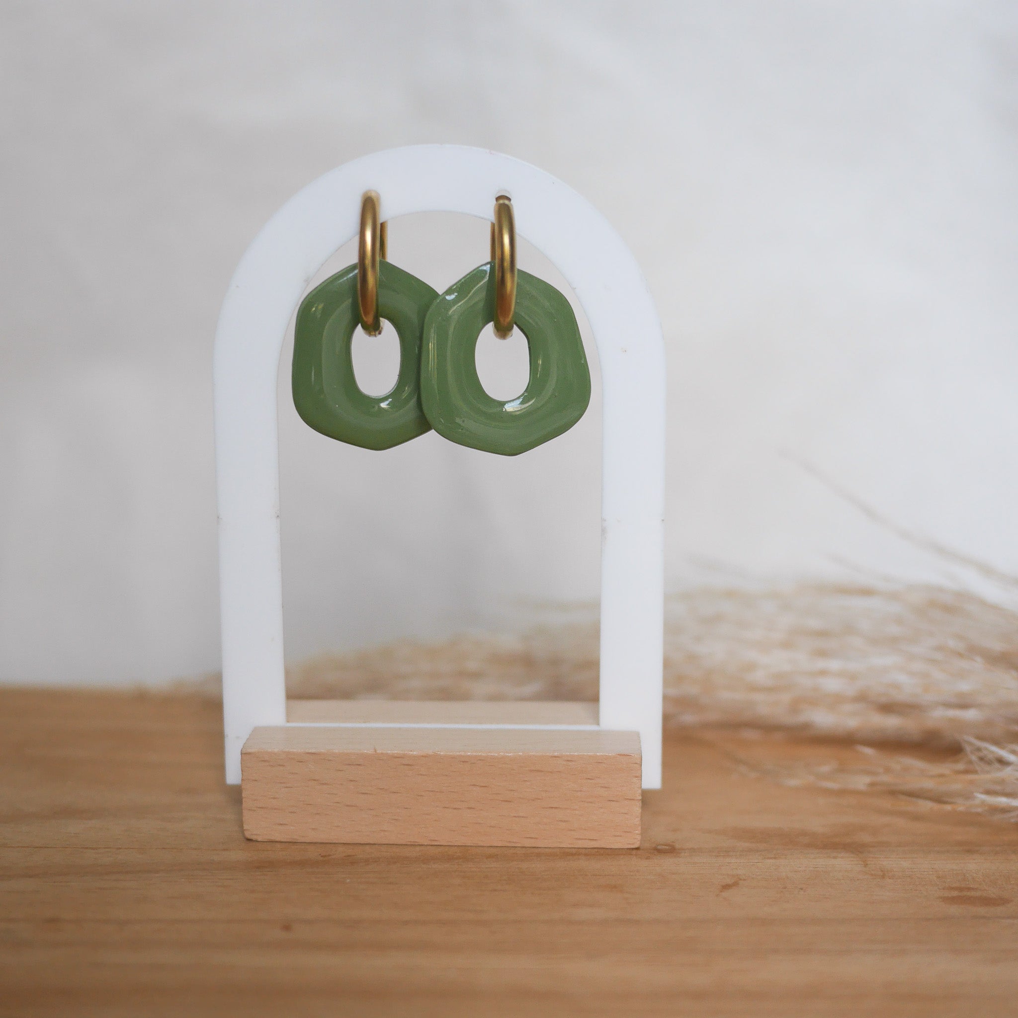 Créoles en acier inoxydable - rondes larges - Bar à boucles