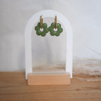 Créoles en acier inoxydable - ovales fines - Bar à boucles