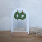 Créoles en acier inoxydable - ovales fines - Bar à boucles