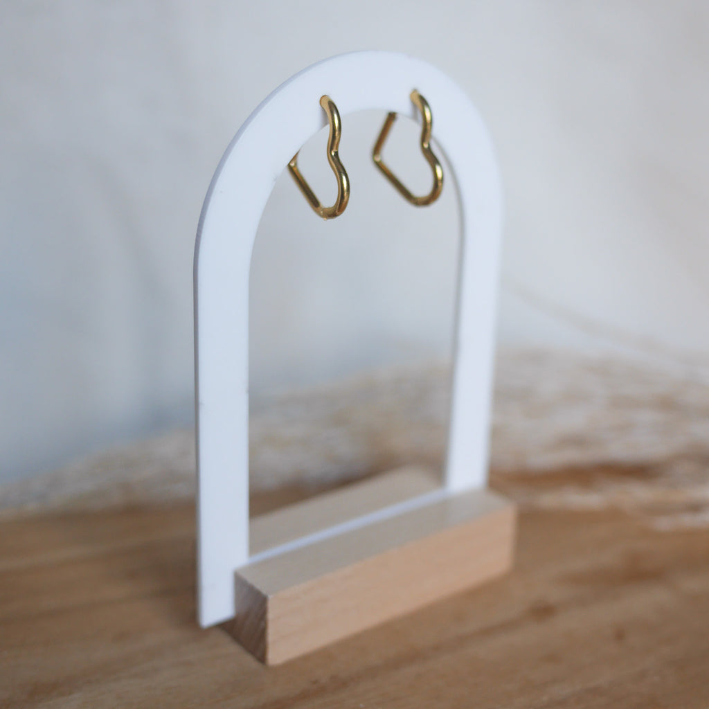 BUDAPEST I Créoles en forme de cœur en acier inoxydable – Bar à Boucles