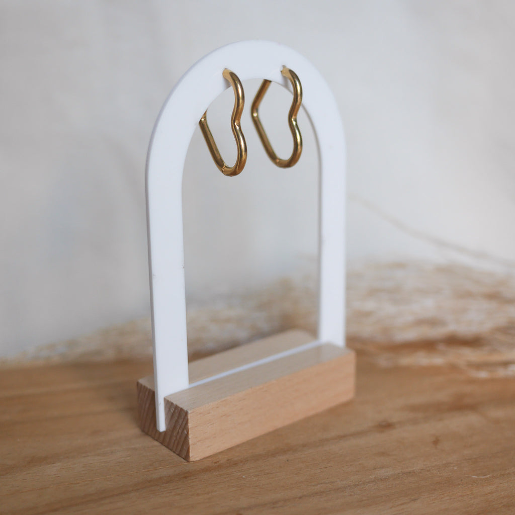 BUDAPEST I Créoles en forme de cœur en acier inoxydable – Bar à Boucles