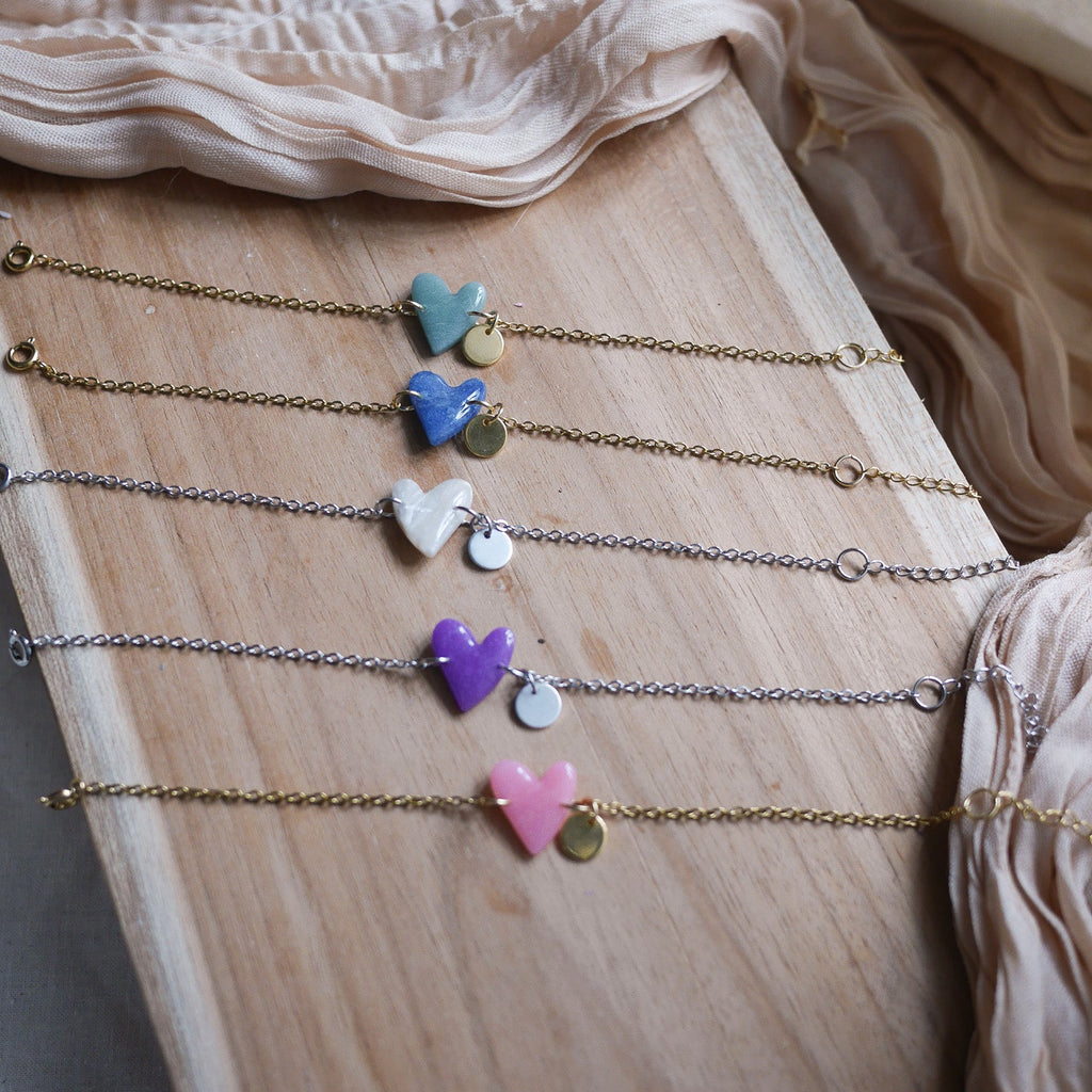 TI AMO - Bracelet coeur fin personnalisable