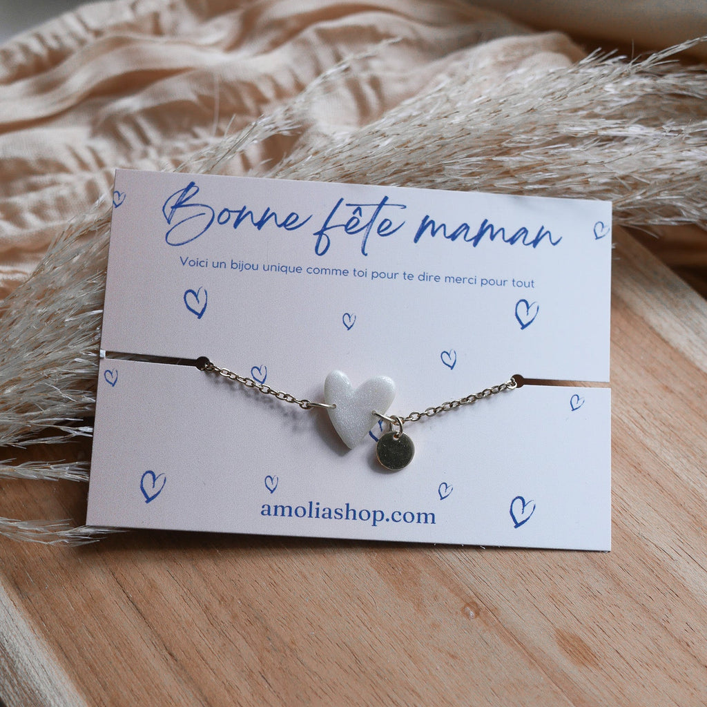 TI AMO - Bracelet coeur fin personnalisable