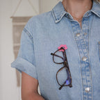FLOWER - Pins porte lunettes couleur unie
