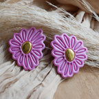 BELLIS - Boucles d'oreilles fleurs texturées