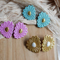 BELLIS - Boucles d'oreilles fleurs texturées